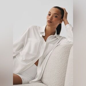 Alo Yoga Dreamscape Button Down Long Sleeve in White